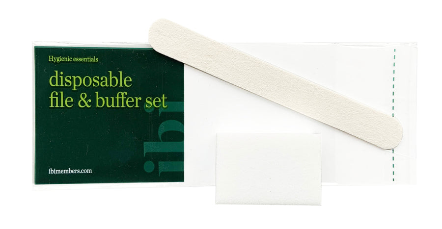 Disposable White Small File & White Medium Buffer set