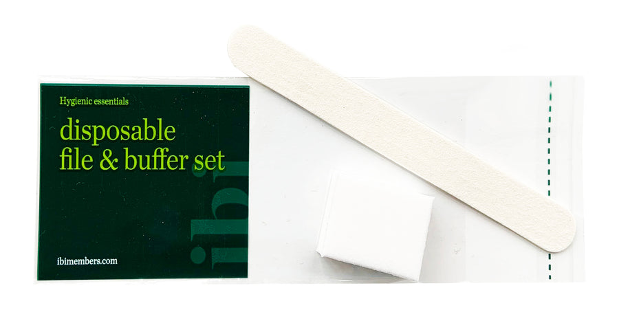 Disposable white small file & mini buffer set