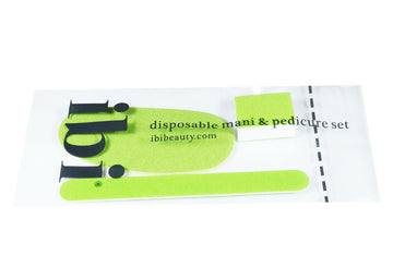 Disposable manicure & pedicure sets with foot file pads