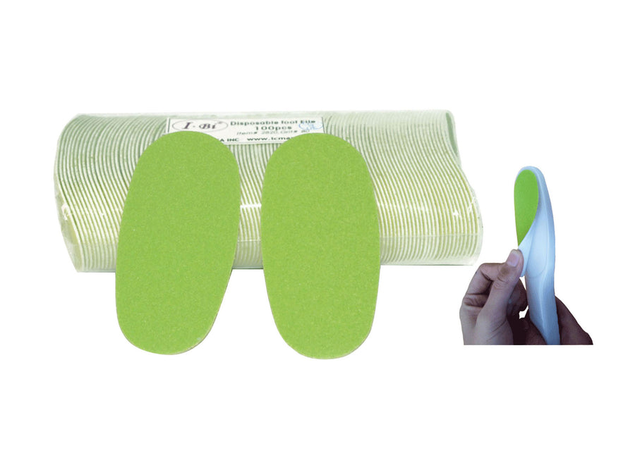 Disposable green foot file pad (Grit# 80)